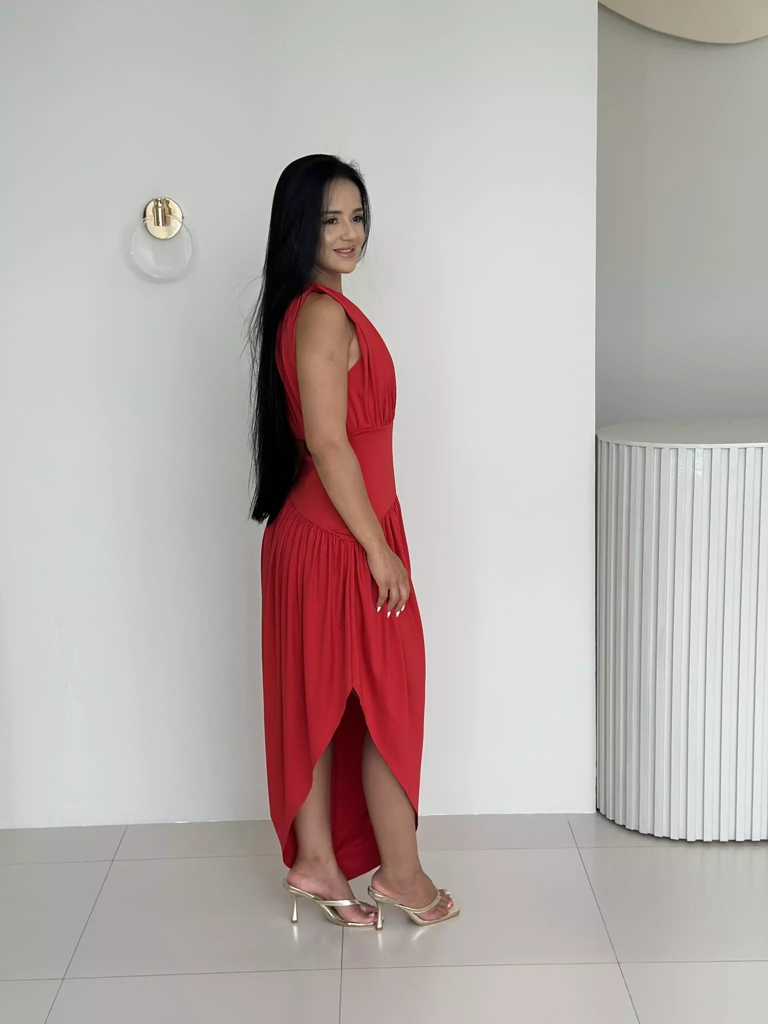 Vestido Longo Scarlet Ombro