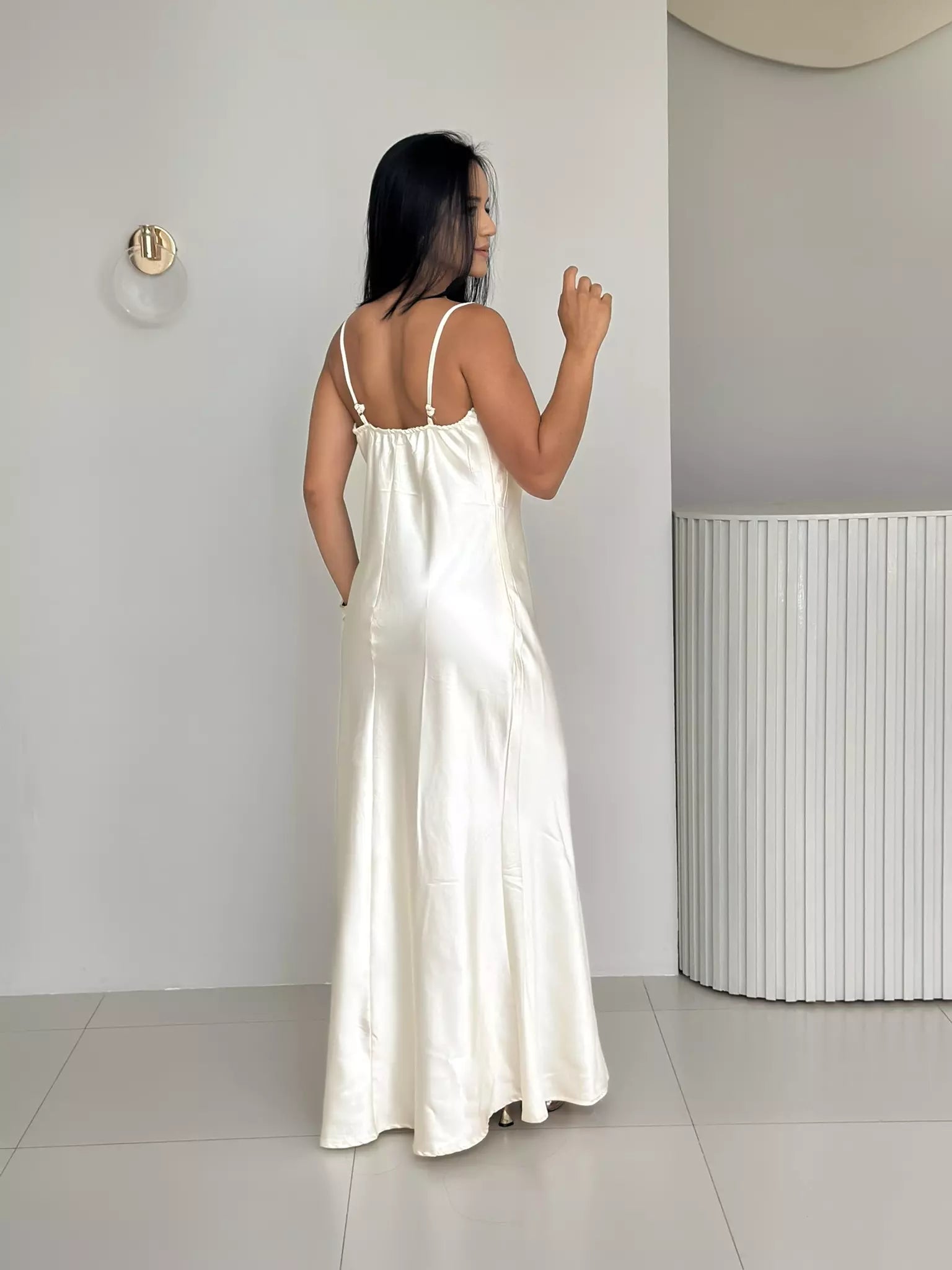 Vestido Longo Camila Slip Cetim