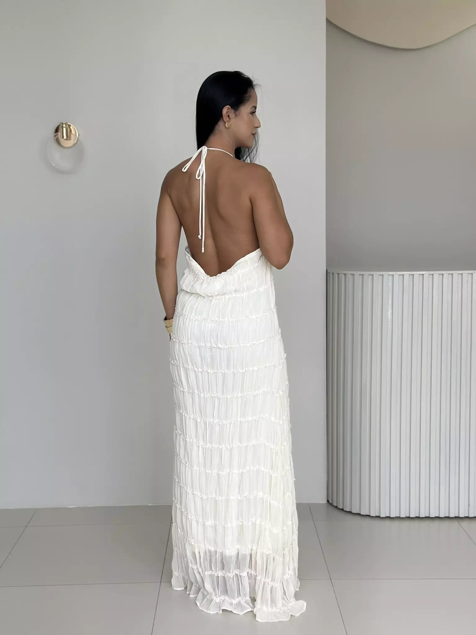 Vestido Longo Valentina Texturizado