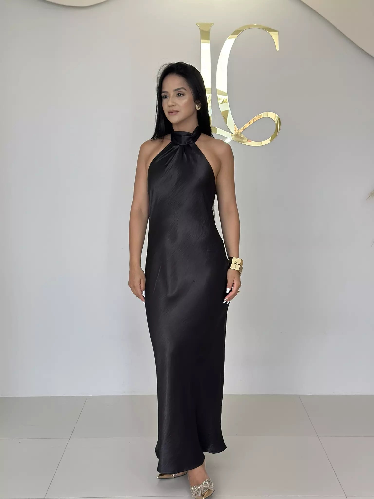 Vestido Longo Isis Cetim