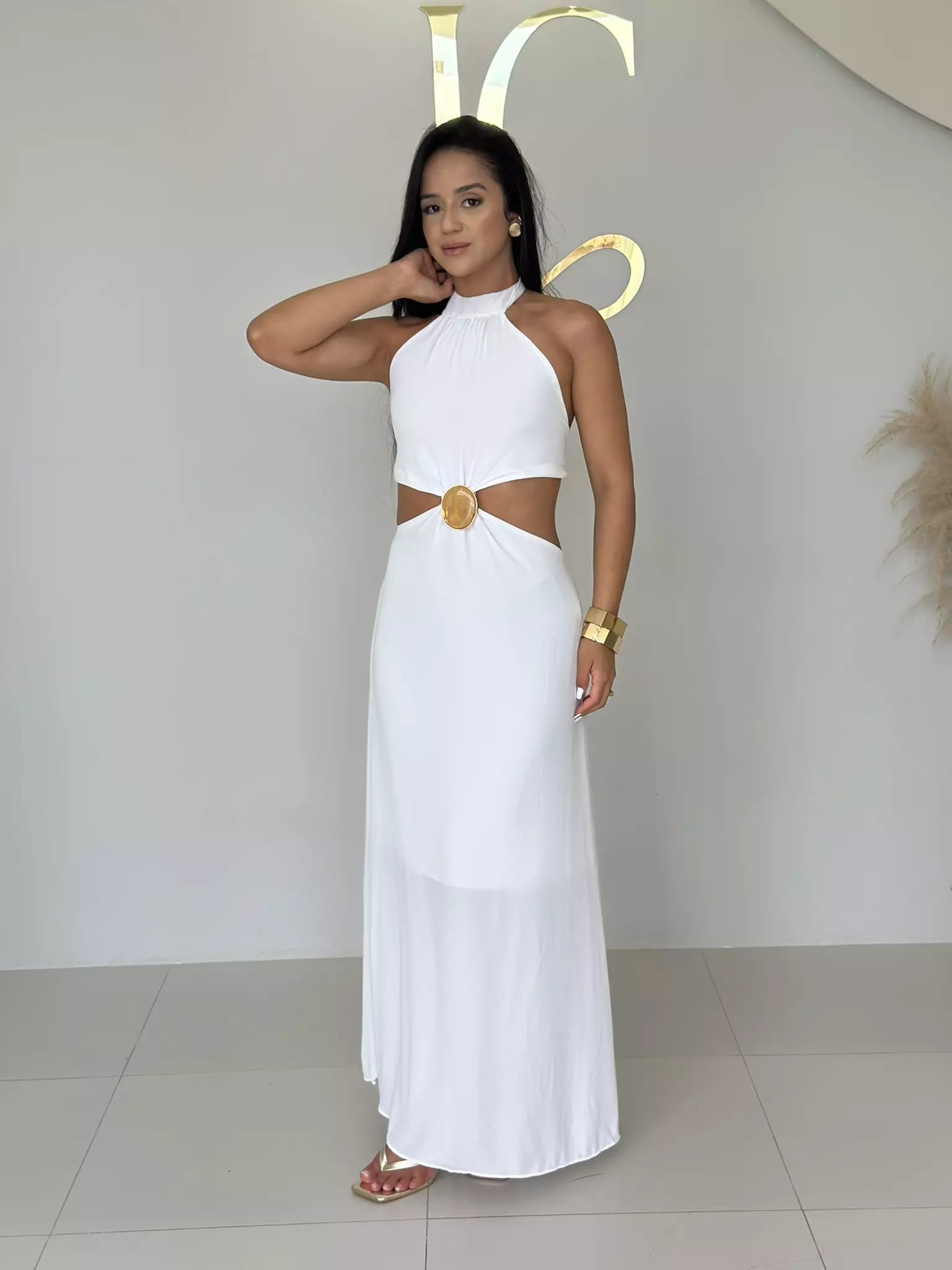 Vestido Longo Clarice Fivela